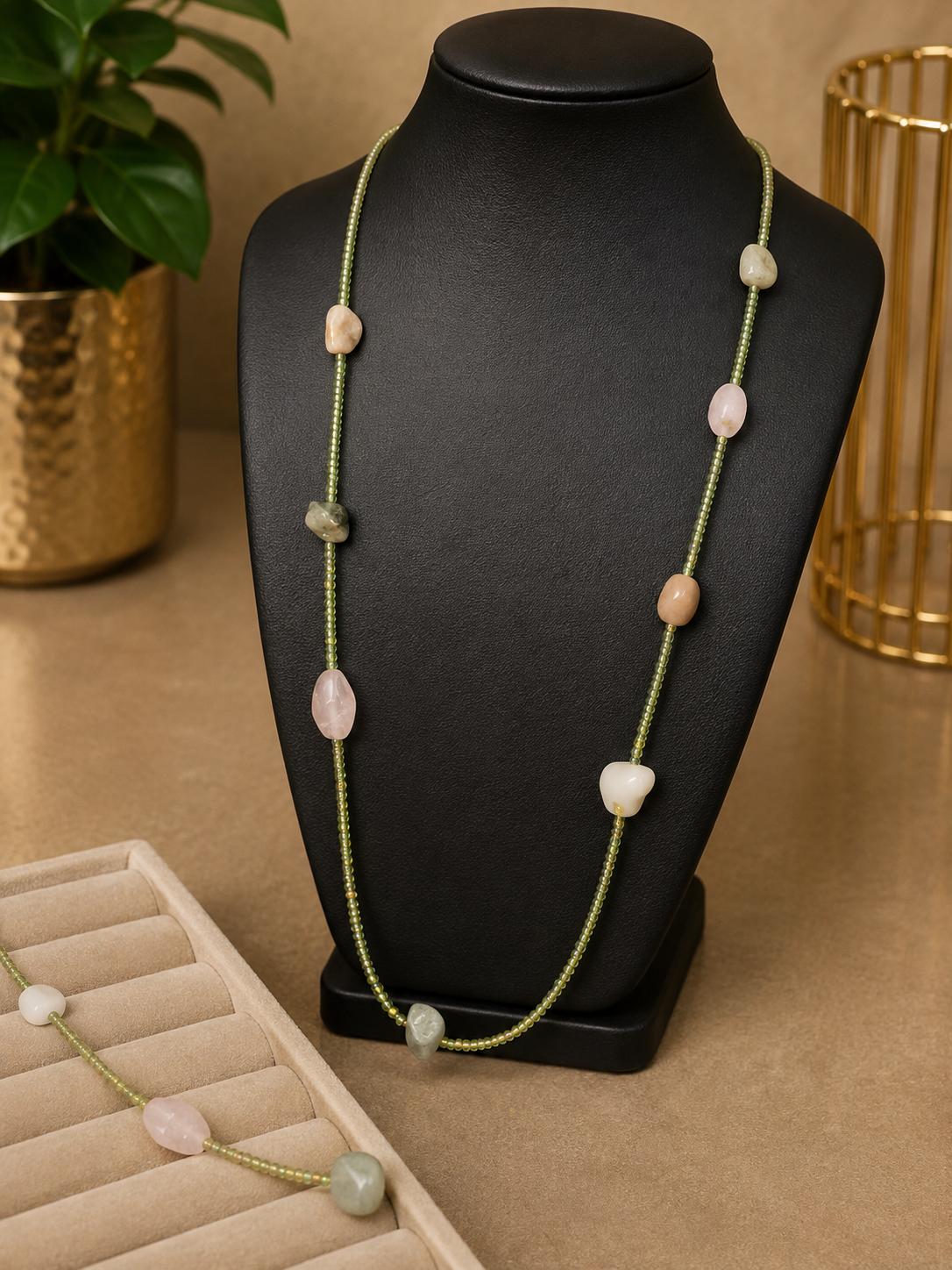 Long Beaded Necklace – Artisan Collection Ayabombe Handmade