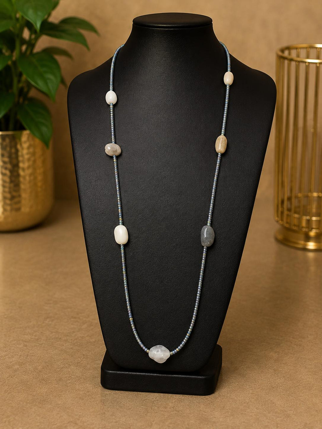 Long Beaded Necklace – Artisan Collection Ayabombe Handmade