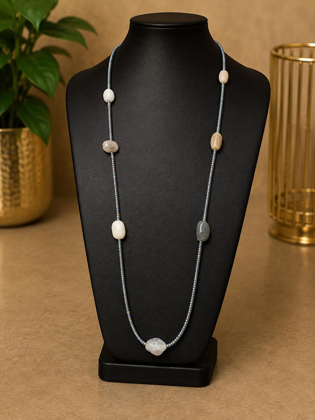 Long Beaded Necklace – Artisan Collection Ayabombe Handmade