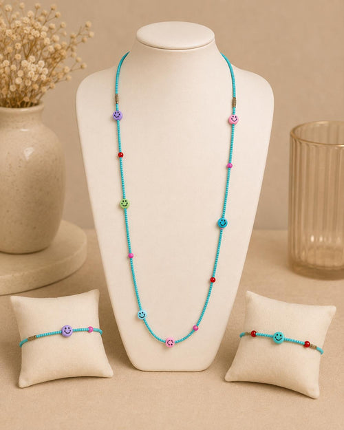 Delicate Beaded Long Necklace_Ayabombe Handmade